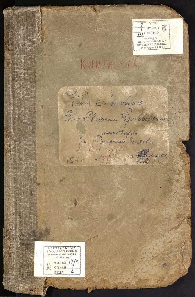 МЕТРИЧЕСКИЕ КНИГИ, МОСКВА, ВСЕХСВЯТСКАЯ ЦЕРКОВЬ ВСЕХСВЯТСКОГО ЕДИНОВЕРЧЕСКОГО ДЕВИЧЬЕГО МОНАСТЫРЯ ЗА РОГОЖСКОЙ ЗАСТАВОЙ. ОТСУТСТВУЕТ Ч.II ЗА 1908, 1916 ГОДЫ – Титульная страница единицы хранения