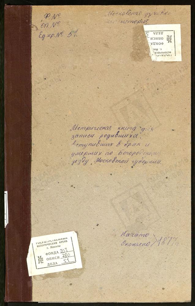 МЕТРИЧЕСКИЕ КНИГИ, МОСКОВСКАЯ ГУБЕРНИЯ, БОГОРОДСКИЙ УЕЗД, ПОГОСТ ПРИ Р.КЛЯЗЬМЕ, СВ. ПЕТРА И ПАВЛА ЦЕРКОВЬ. ПОГОСТ АРИСТОВ, ТРОИЦКАЯ ЦЕРКОВЬ. АЛМАЗОВО СЕЛО, СВ. СЕРГИЯ ЦЕРКОВЬ. АМЕРИВО СЕЛО, ЗНАМЕНСКАЯ ЦЕРКОВЬ. АНИСКИНО СЕЛО, РОЖДЕСТВА...