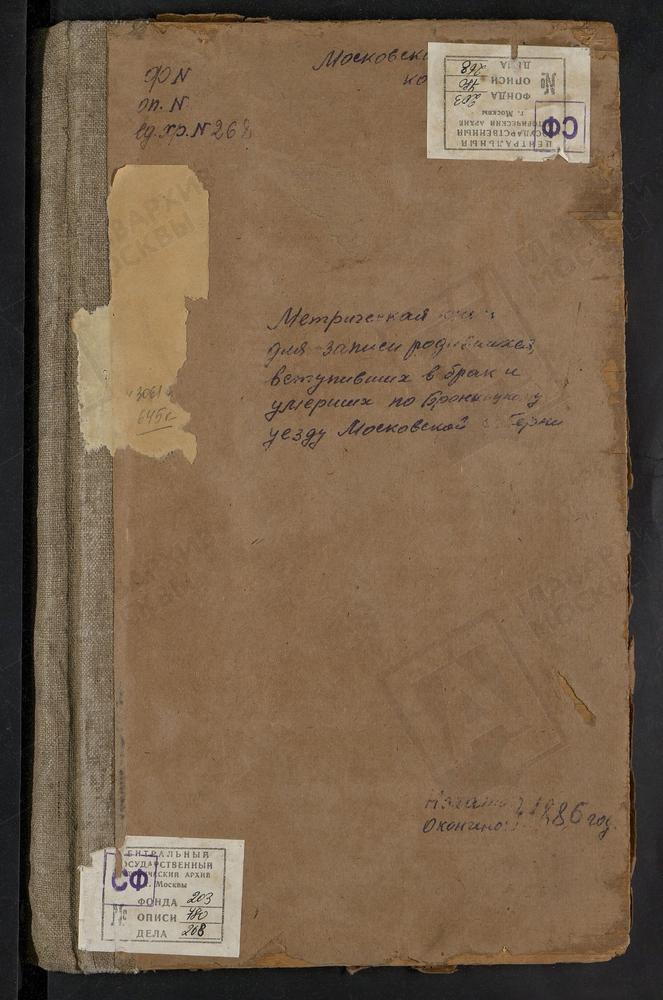 МЕТРИЧЕСКИЕ КНИГИ, МОСКОВСКАЯ ГУБЕРНИЯ, БРОННИЦКИЙ УЕЗД, БРОННИЦЫ Г., СВ. МИХАИЛА АРХАНГЕЛА СОБОР. АЛЕШИНО СЕЛО, СВ. КОСМЫ И ДАМИАНА ЦЕРКОВЬ. АМИРЕВО СЕЛО, БОГОЯВЛЕНСКАЯ ЦЕРКОВЬ. ПОГОСТ СОРОКОРОДНЯ-АБАШКИНО, УСПЕНСКАЯ ЦЕРКОВЬ. АШИТКОВО СЕЛО,...