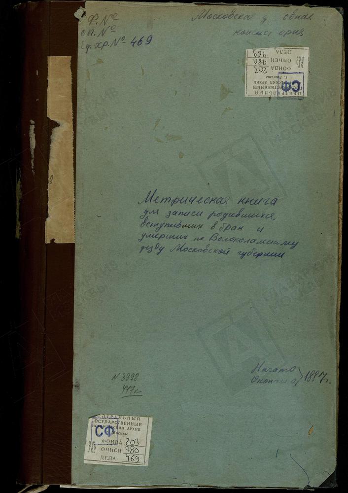 МЕТРИЧЕСКИЕ КНИГИ, МОСКОВСКАЯ ГУБЕРНИЯ, ВОЛОКОЛАМСКИЙ УЕЗД, ВОЛОКОЛАМСК Г., ВОСКРЕСЕНСКИЙ СОБОР. ВОЛОКОЛАМСК Г., СВ. ПЕТРА И ПАВЛА ЦЕРКОВЬ. ВОЛОКОЛАМСК Г., ПОКРОВСКАЯ ЦЕРКОВЬ. ВОЛОКОЛАМСК Г., ТРОИЦКАЯ ЦЕРКОВЬ. ВОЛОКОЛАМСК Г., РОЖДЕСТВА...