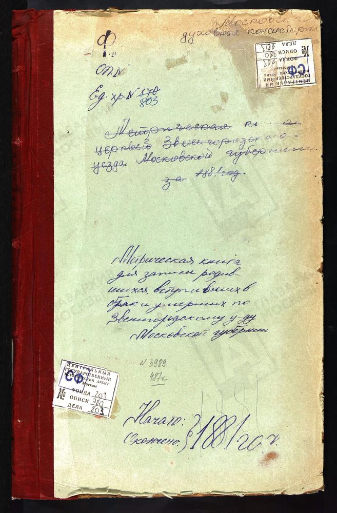 МЕТРИЧЕСКИЕ КНИГИ, МОСКОВСКАЯ ГУБЕРНИЯ, ЗВЕНИГОРОДСКИЙ УЕЗД, ОДИНЦОВО СЕЛО, ГРЕБНЕВСКОЙ БМ ЦЕРКОВЬ. ОГНИКОВО СЕЛО, ПОКРОВСКАЯ ЦЕРКОВЬ. ЛОКОТНЯ СЕЛО, ПОКРОВСКАЯ ЦЕРКОВЬ. ПЕРХУШКОВО СЕЛО, ПОКРОВСКАЯ ЦЕРКОВЬ. ПОДУШКИНО СЕЛО, РОЖДЕСТВА ХРИСТОВА...