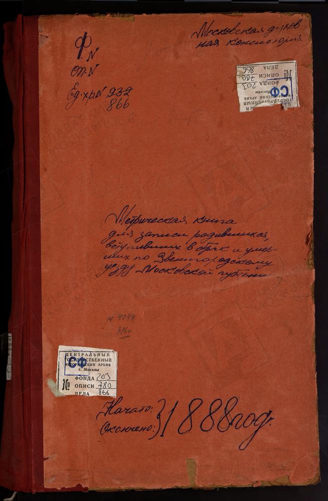 МЕТРИЧЕСКИЕ КНИГИ, МОСКОВСКАЯ ГУБЕРНИЯ, ЗВЕНИГОРОДСКИЙ УЕЗД, ПАВЛОВСКОЕ СЕЛО, БЛАГОВЕЩЕНСКАЯ ЦЕРКОВЬ. ПЕТРОВСКОЕ-ДЕРНЕВО СЕЛО, УСПЕНСКАЯ ЦЕРКОВЬ. РУБЦОВО СЕЛО, ПОКРОВСКАЯ ЦЕРКОВЬ. РОЖДЕСТВЕНО-СОКОЛОВО СЕЛО, РОЖДЕСТВА ХРИСТОВА ЦЕРКОВЬ....