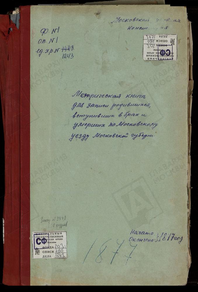 МЕТРИЧЕСКИЕ КНИГИ, МОСКОВСКАЯ ГУБЕРНИЯ, МОСКОВСКИЙ УЕЗД, ВЛАДЫКИНО СЕЛО, РОЖДЕСТВА БОГОРОДИЦЫ ЦЕРКОВЬ. ВОРОНЦОВО СЕЛО, ТРОИЦКАЯ ЦЕРКОВЬ. ВОЛЫНСКОЕ СЕЛО, СПАССКАЯ ЦЕРКОВЬ. ВСЕХСВЯТСКОЕ СЕЛО, ВСЕХСВЯТСКАЯ ЦЕРКОВЬ. ГОЛЬЯНОВО СЕЛО, СВ. ЗОСИМЫ И...