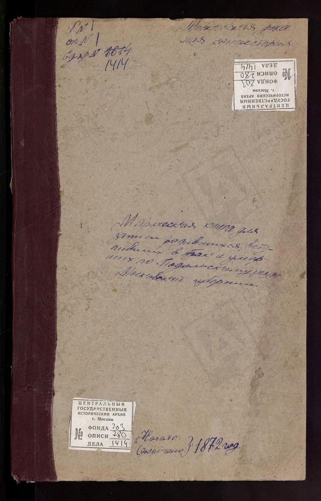 МЕТРИЧЕСКИЕ КНИГИ, МОСКОВСКАЯ ГУБЕРНИЯ, ПОДОЛЬСКИЙ УЕЗД, ЛЕТОВО СЕЛО, СВ. НИКОЛАЯ ЧУДОТВОРЦА ЦЕРКОВЬ. ЛЮБУЧАНЫ СЕЛО, РОЖДЕСТВА ХРИСТОВА ЦЕРКОВЬ. МАТВЕЕВСКОЕ СЕЛО, БЛАГОВЕЩЕНСКАЯ ЦЕРКОВЬ. МОЛОДИ СЕЛО, ВОСКРЕСЕНСКАЯ ЦЕРКОВЬ. МЕТКИНО СЕЛО, СВ....