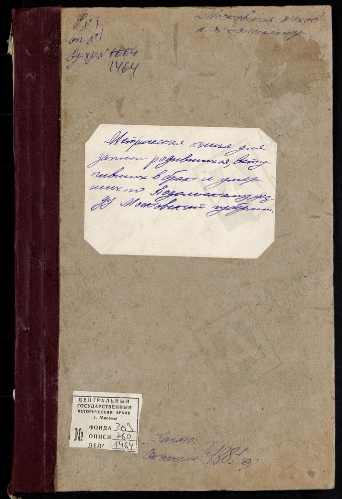 МЕТРИЧЕСКИЕ КНИГИ, МОСКОВСКАЯ ГУБЕРНИЯ, ПОДОЛЬСКИЙ УЕЗД, СВИТИНО СЕЛО, УСПЕНСКАЯ ЦЕРКОВЬ. СОСНИНО СЕЛО, УСПЕНСКАЯ ЦЕРКОВЬ. СЕРТЯКИНО СЕЛО, ВОСКРЕСЕНСКАЯ ЦЕРКОВЬ. СЫНКОВО СЕЛО, СВ. ИОАННА БОГОСЛОВА ЦЕРКОВЬ. СТАРЫЙ ЯМ СЕЛО, СВ. ФЛОРА И ЛАВРА...