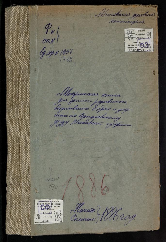 МЕТРИЧЕСКИЕ КНИГИ, МОСКОВСКАЯ ГУБЕРНИЯ, СЕРПУХОВСКОЙ УЕЗД, НОВОБОГОРОДСКОЕ-НОВИНКИ СЕЛО, КАЗАНСКОЙ БМ ЦЕРКОВЬ. НОВОСЕЛКИ СЕЛО, УСПЕНСКАЯ ЦЕРКОВЬ. ПРОСКУРНИКОВО СЕЛО, СВ. СЕРГИЯ ЦЕРКОВЬ. ПОЧИНКИ СЕЛО, СВ. МИХАИЛА АРХАНГЕЛА ЦЕРКОВЬ. РЕЧМА...