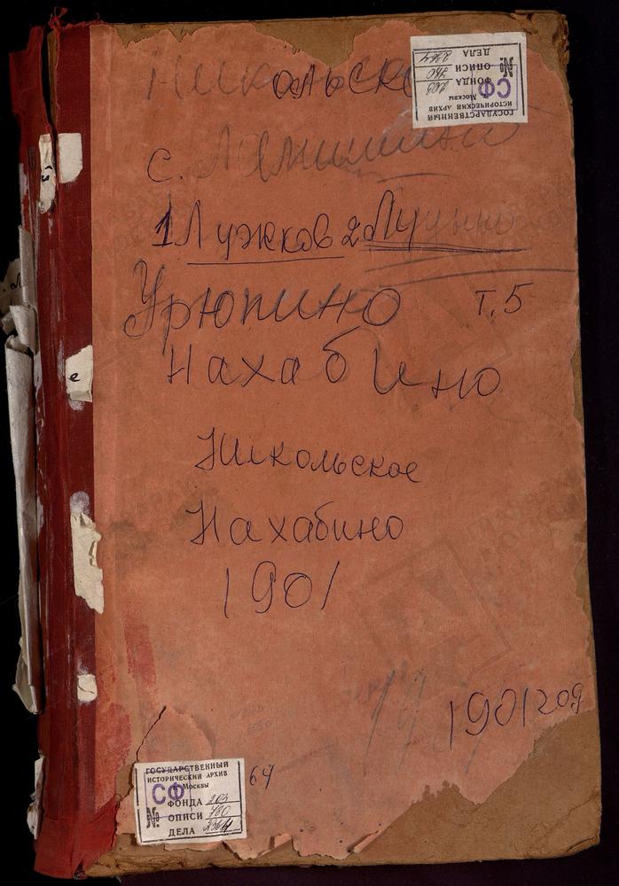 МЕТРИЧЕСКАЯ КНИГА, МОСКОВСКАЯ ГУБЕРНИЯ, ЗВЕНИГОРОДСКИЙ УЕЗД, ЛАМИШИНО СЕЛО, КАЗАНСКОЙ БОЖЬЕЙ МАТЕРИ ЦЕРКОВЬ. ЛУЖКИ СЕЛО, СВ. ПЕТРА И ПАВЛА ЦЕРКОВЬ. ЛУКИНО СЕЛО, ПРЕОБРАЖЕНСКАЯ ЦЕРКОВЬ. ЛУЦИНО СЕЛО, СВ. НИКОЛАЯ ЧУДОТВОРЦА ЦЕРКОВЬ. МИХАЙЛОВСКОЕ...