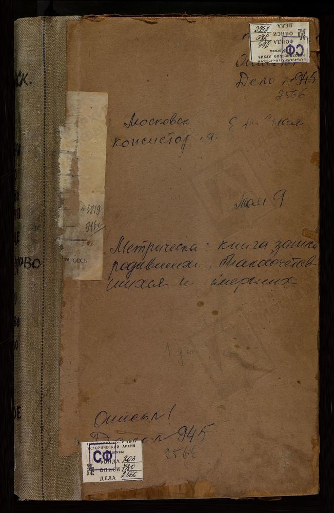 Метрические книги, Московская губерния, Коломенский уезд, Возцы село, Св. Григория Богослова церковь. Воловичи село, Воскресенская церковь. Гололобово село, Рождества Христова церковь. Голочелово село, Троицкая церковь. Горностаево село,...