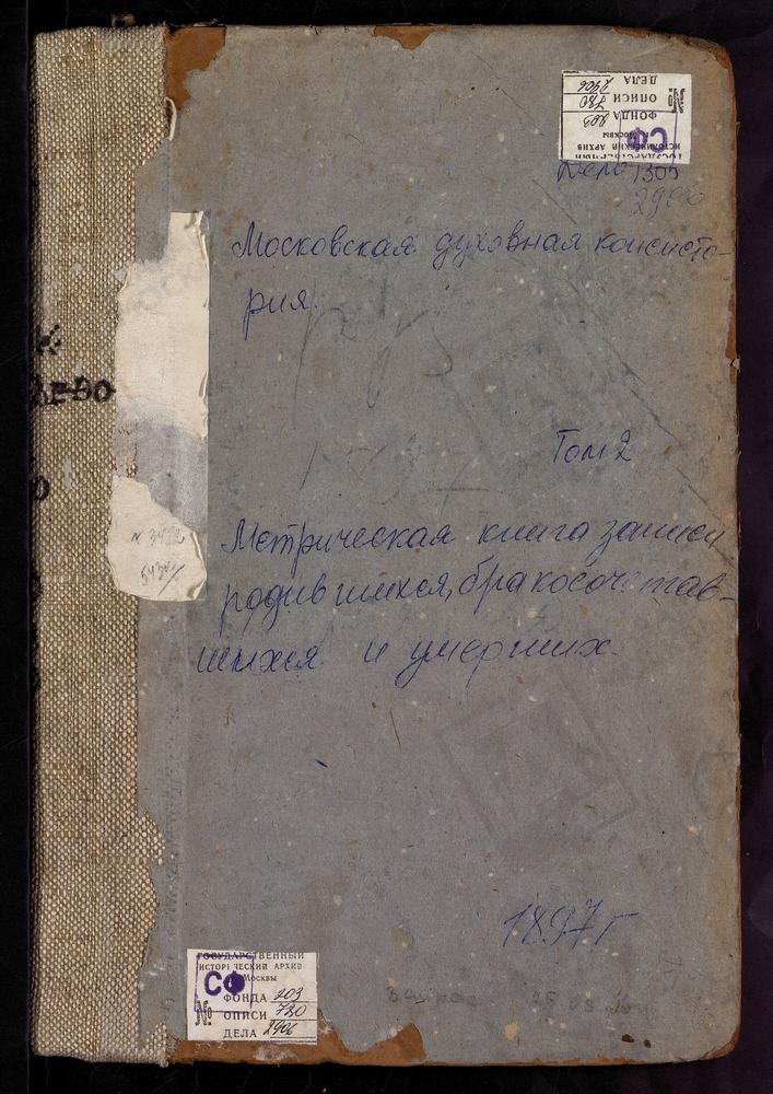 Метрические книги, Московская губерния, Рузский уезд, Покровское село, Покровская церковь. Рождествено-Новиково село, Рождества Христова церковь. Савельево село, Рождества Богородицы церковь. Сляднево село, Преображенская церковь. Спасское...