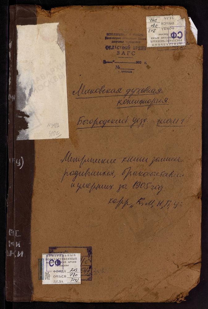 Метрические книги, Московская губерния, Богородский уезд, КАМЕНКА Д., ТРОИЦКАЯ ЦЕРКОВЬ. МИЛЕТЫ СЕЛО, СВ. НИКОЛАЯ ЧУДОТВОРЦА ЦЕРКОВЬ. НИКОЛЬСКОЕ-ПОЛТЕВО СЕЛО, СВ. НИКОЛАЯ ЧУДОТВОРЦА ЦЕРКОВЬ. ПАВЛОВСКИЙ ПОСАД Г., ВОСКРЕСЕНСКАЯ ЦЕРКОВЬ....