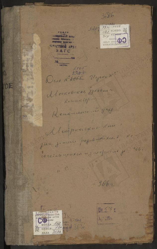 Метрические книги, Московская губерния, Коломенский уезд, Сандыри село, Св. Ильи Пророка церковь. Федоровское село, Св. Николая Чудотворца церковь. Федосьино село, Св. Михаила Архангела церковь. Хонятино село, Св. Георгия церковь. Хотяиново...