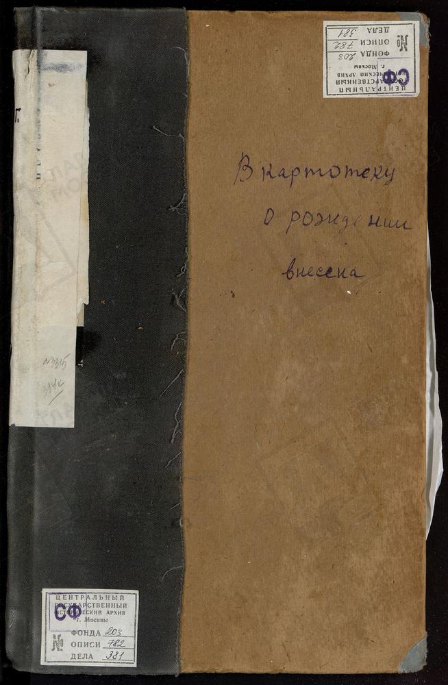 МЕТРИЧЕСКИЕ КНИГИ, МОСКВА, ЦЕРКВИ НИКИТСКОГО СОРОКА, НИКОЛАЕВСКАЯ, В НОВОЙ СЛОБОДЕ – Титульная страница единицы хранения