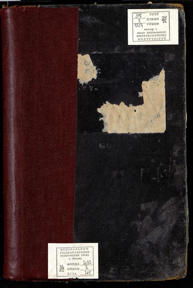 МЕТРИЧЕСКИЕ КНИГИ, МОСКОВСКАЯ ГУБЕРНИЯ, МОСКОВСКИЙ УЕЗД, ЯСЕНЕВО СЕЛО, ЦЕРКОВЬ ПЕТРОПАВЛОВСКАЯ (ЧЧ.II, III) – Титульная страница единицы хранения