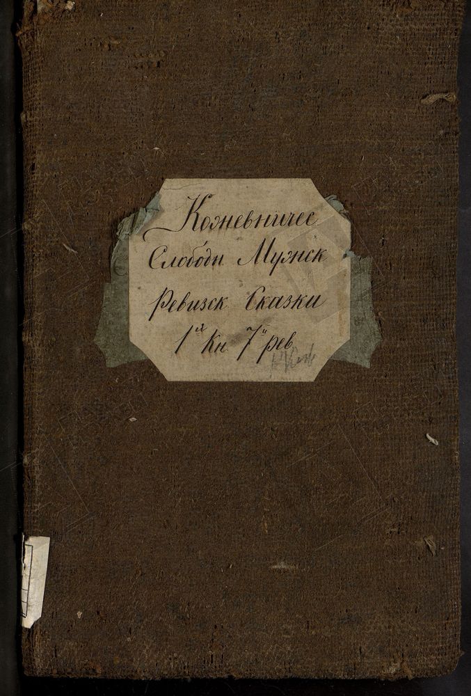 РЕВИЗСКИЕ СКАЗКИ, Книга ревизских сказок и справок о количестве женщин в семьях мещан Кожевнической слободы г. Москвы по 6-й ревизии (кн.1) – Титульная страница единицы хранения