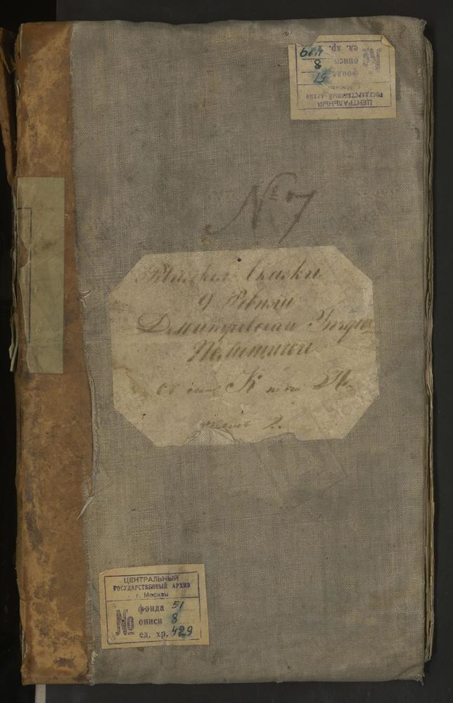 Ревизские сказки, Московская губерния, Дмитровский уезд, 9 ревизия, Ревизские сказки крестьян, принадлежащих помещикам с фамилиями на буквы "К" - "Н" Дмитровского у. по 9-й ревизии т.2 [Комментарии пользователей: Шуколово 527 помещик Молчанов...